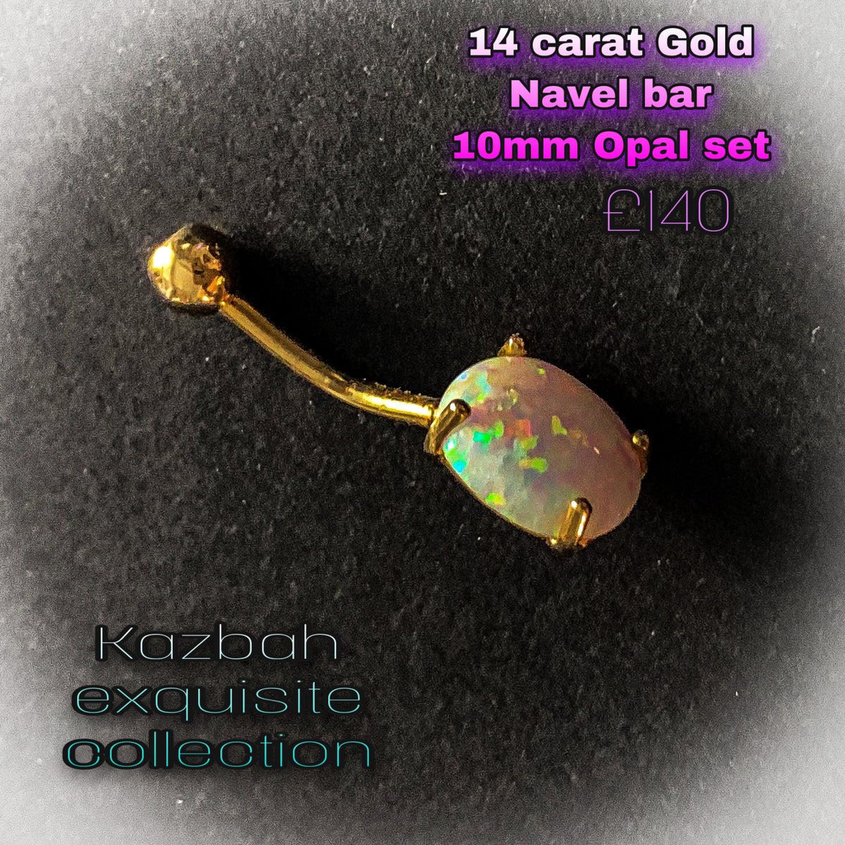 Gold navel clearance bar